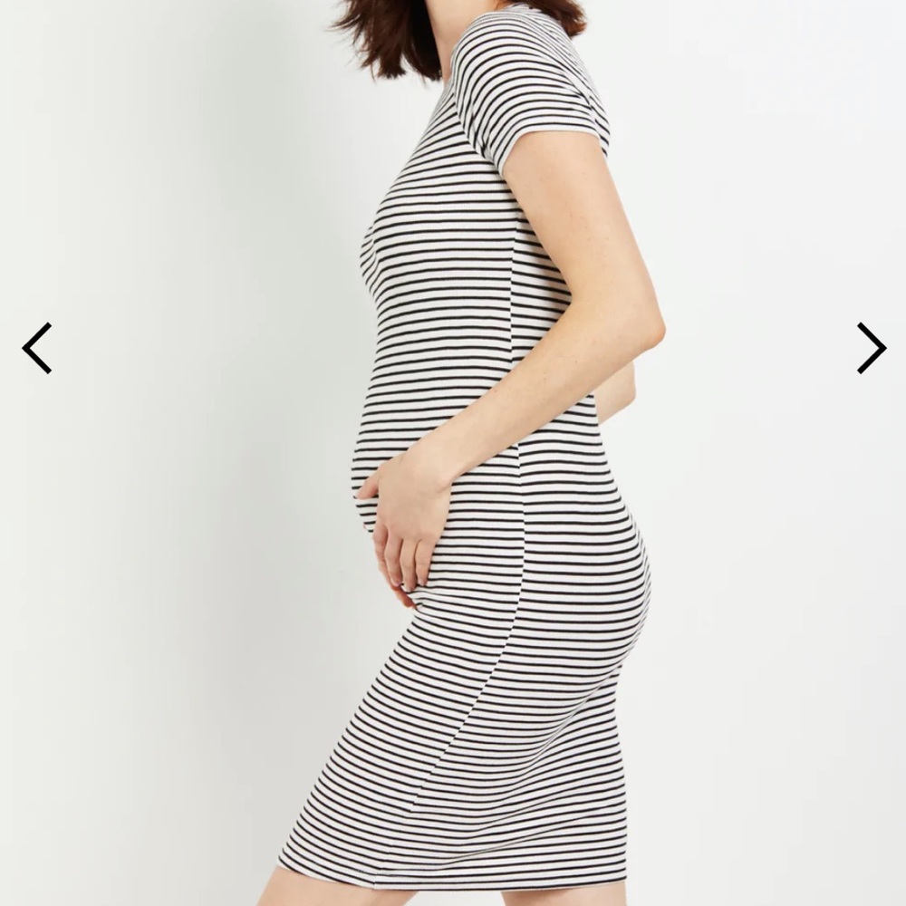 Motherhood Maternity Ribbed T-Shirt Dress XS